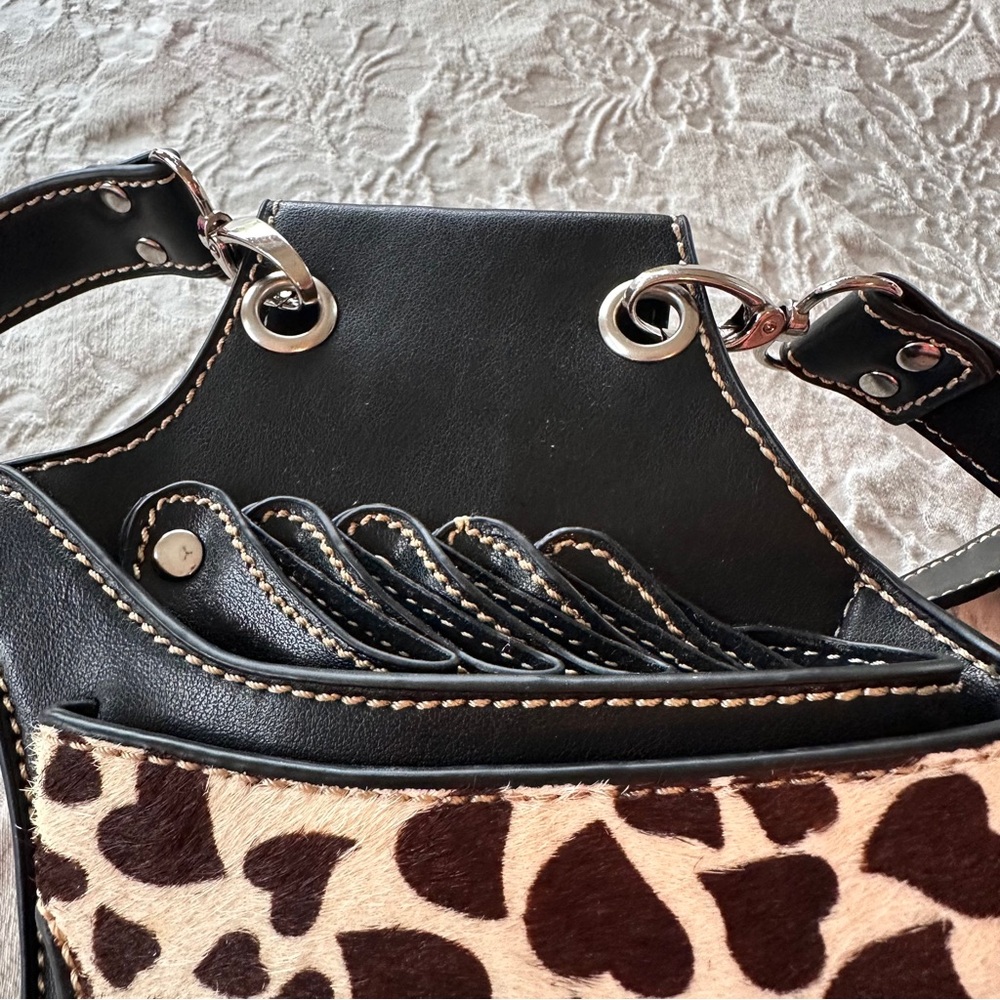 Hair Stylist Pouch - Stylish Black and Brown Heart (NEW WT) - Picture 2 of 14